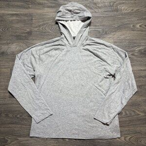 James Perse Hoodie Size 4 Lightweight Gray Cotton Loungewear Sweatshirt